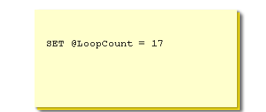 @LoopCount is assigned a value of 17