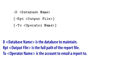 2) Database is the database to maintain