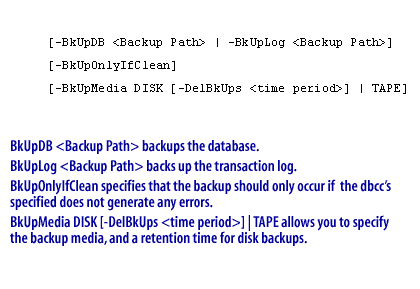 5) BkUpDB Path will back up the database