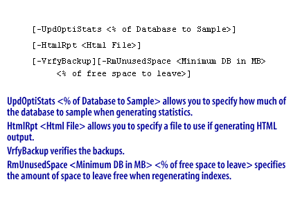 6) UpdOptiStats </% of Database to Sample>