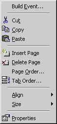 Allows you to insert a page into the Tab control after the currently selected page